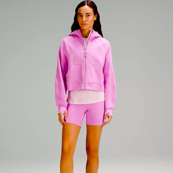 lululemon athletica Tops - Lululemon Scuba Oversized Full-Zip Hoodie-Dahlia Mauve